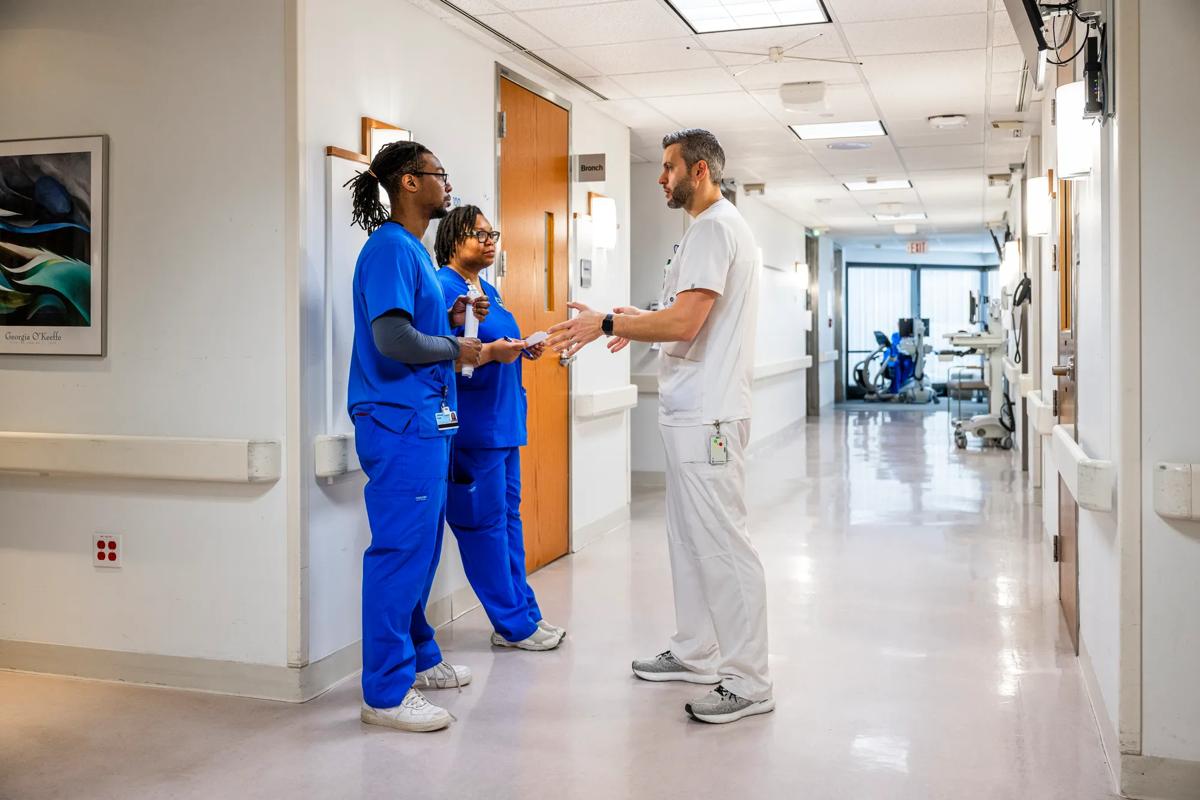 Nurses in hallway