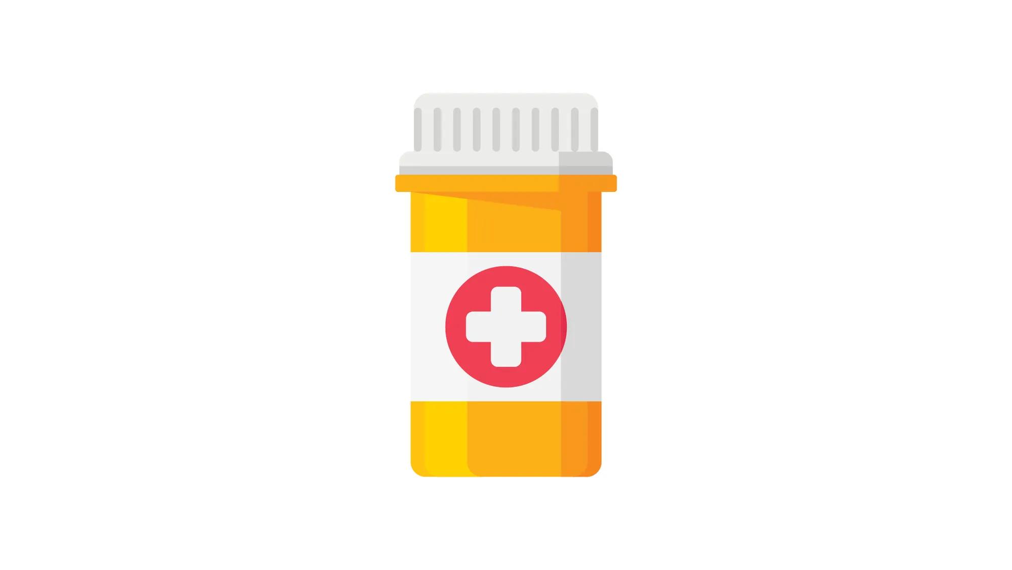 Onbrand vector prescription bottle