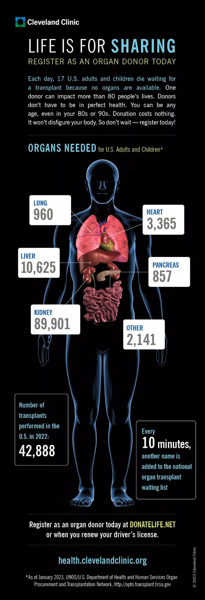 Organ donation infographic
