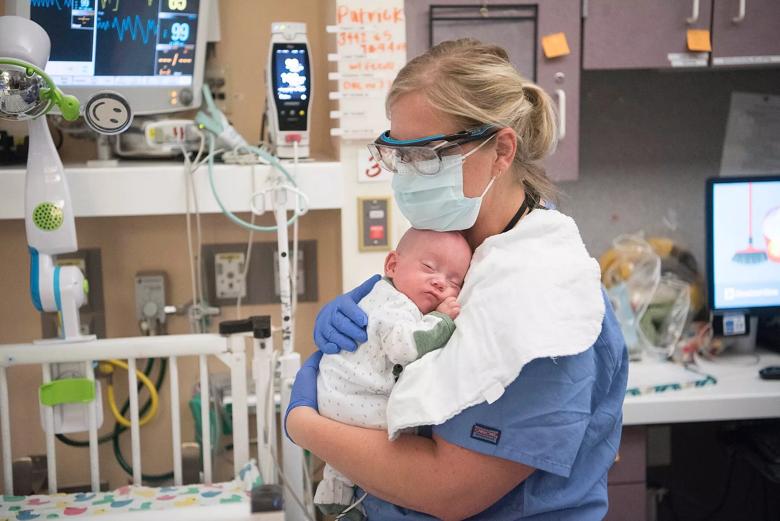 caregiver with patient
