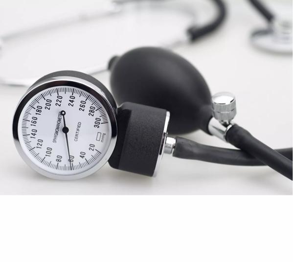 sphygmomanometer and stethoscope