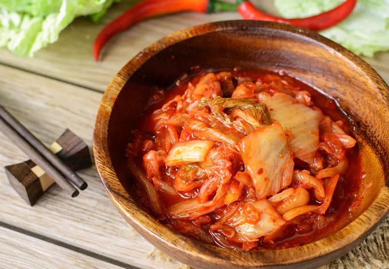 Kimchi in a bowl.