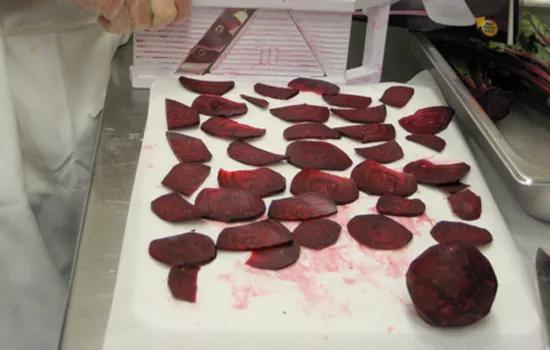 Wash, peel and slice beets into 1/8" slices