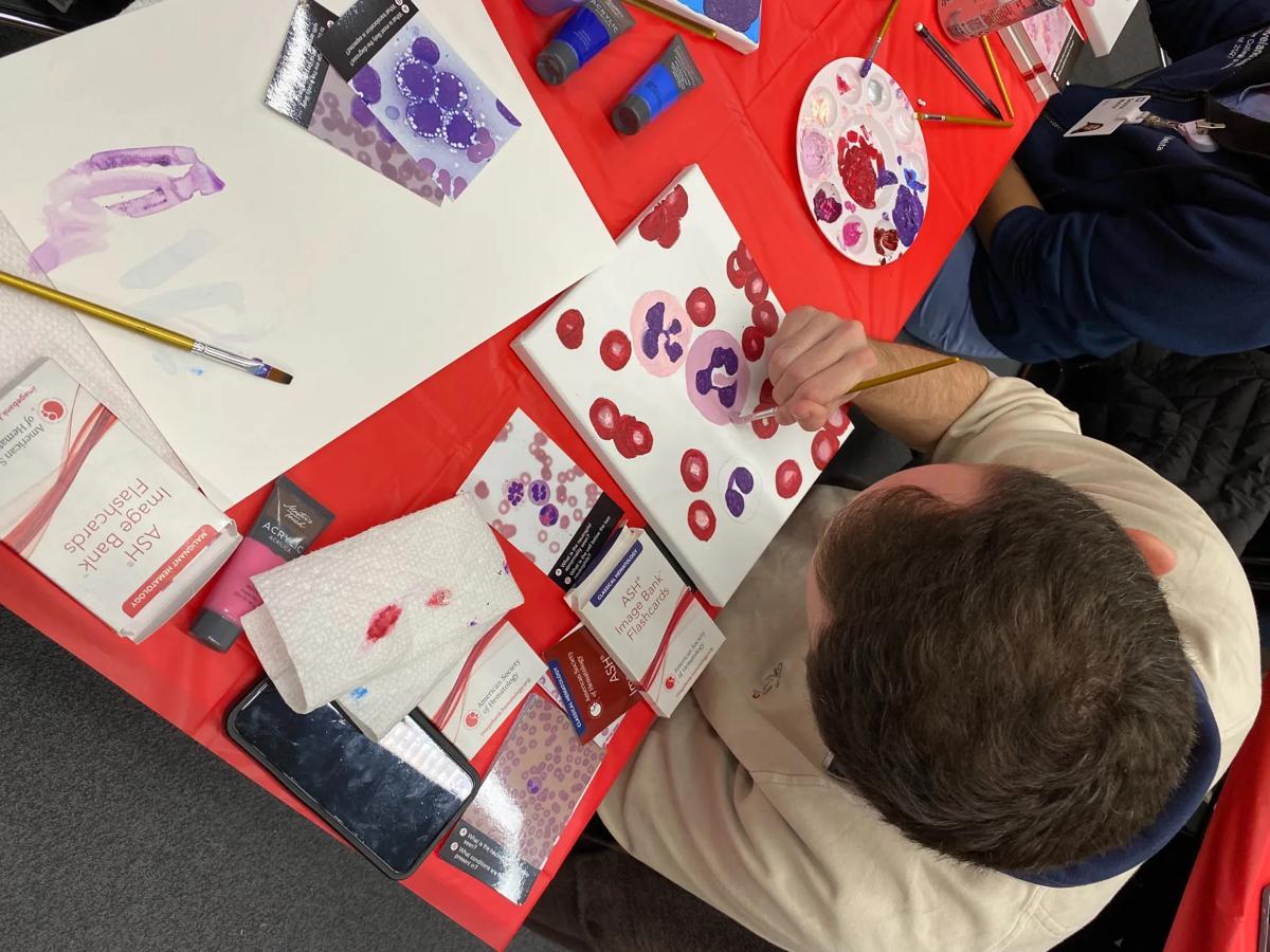Hematology student during interactive learning