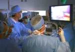 3d video from the laparoscope provides improved depth perception during hepatic vessel dissection, suturing and clamping.
