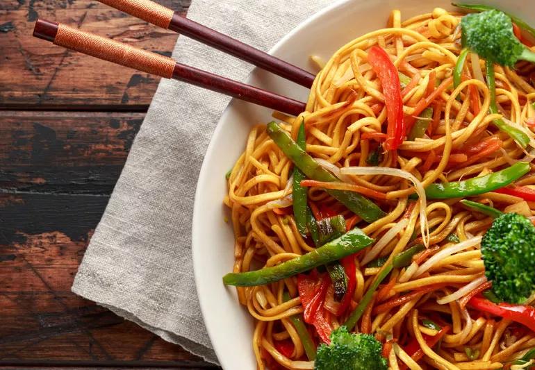 Szechwan Noodles and vegetables