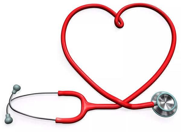 Stethoscope forming a heart shape