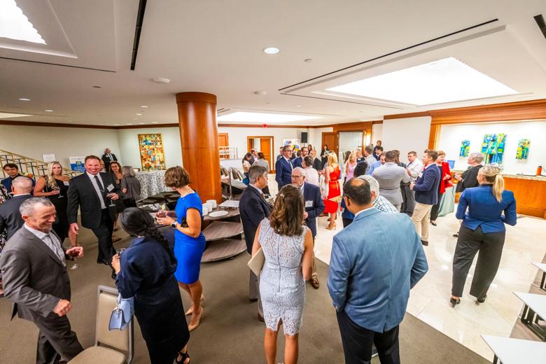 A gathering of Lerner College of Medicine alumni at the 20th Anniversary Celebration.