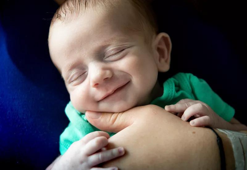 Baby Rylan on the day of his discharge.