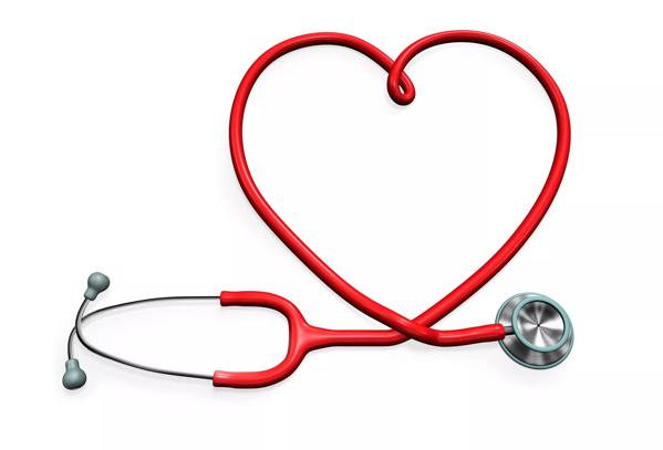 Stethoscope forming a heart shape