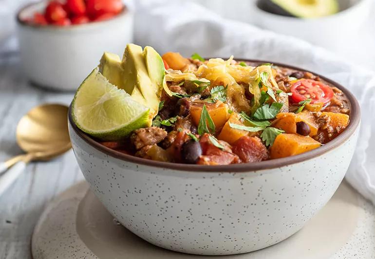 Spicy Beef and Butternut chili