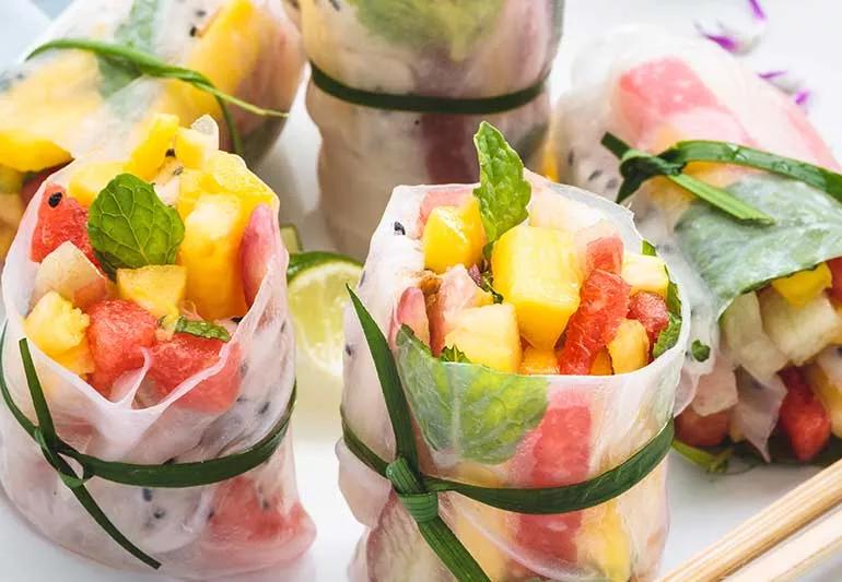 fruit spring rolls